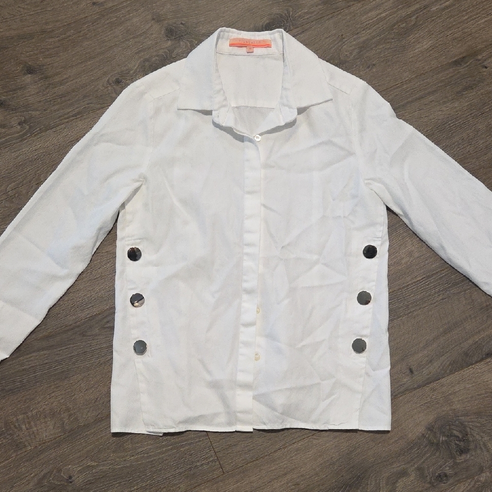 Vilagallo Button Accent Button Down Shirt